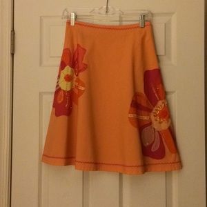 Petite peach Aline midi skirt